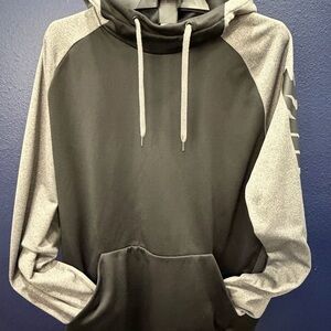 Nike Black Hoodie With Pockets & Heather Gray Sleeves - Men Size XL - Preowned